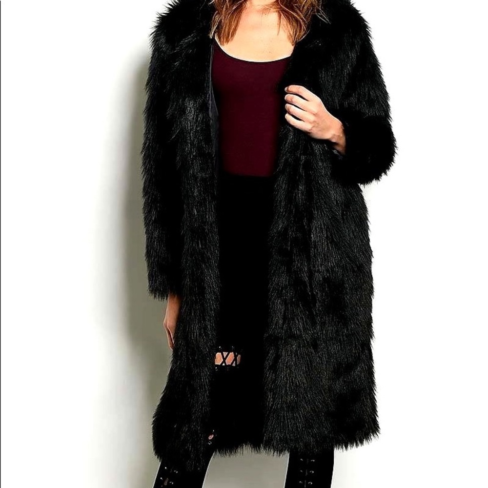 Faux Fur Long Coat